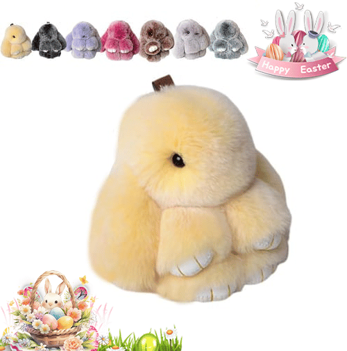 HopCharm – Llavero de peluche con conejito adorable