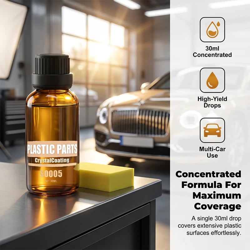 PlastiGlow – Restaurador de Revestimiento Cristalino para Piezas Plásticas de Automóviles