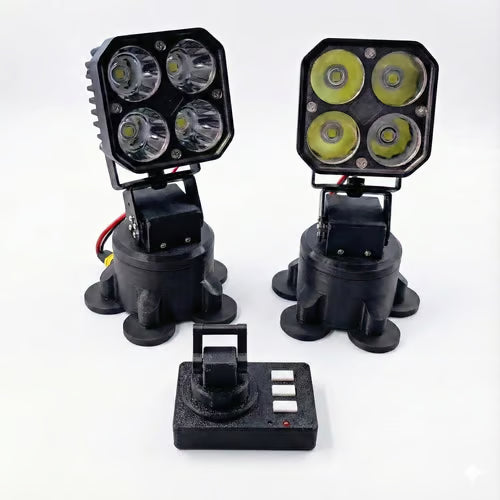Reflector LED láser motorizado con control remoto