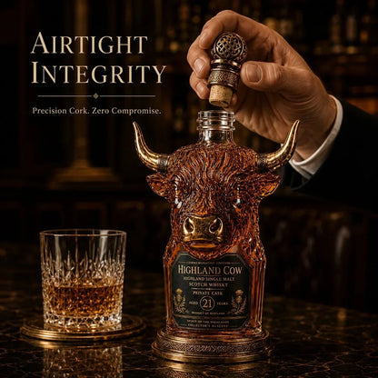 RegalHorn – Decantador de whisky de vaca de las Highlands de lujo