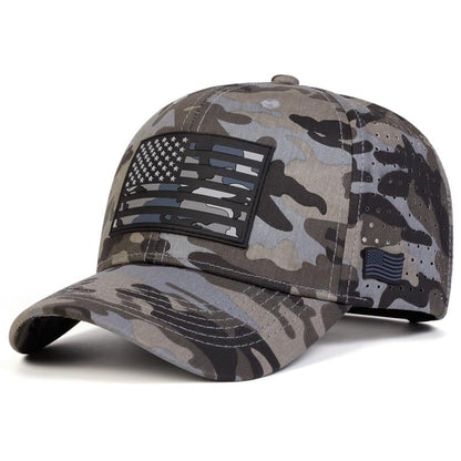 LibertyPeak - Gorra de camuflaje de bandera vintage de EE. UU.