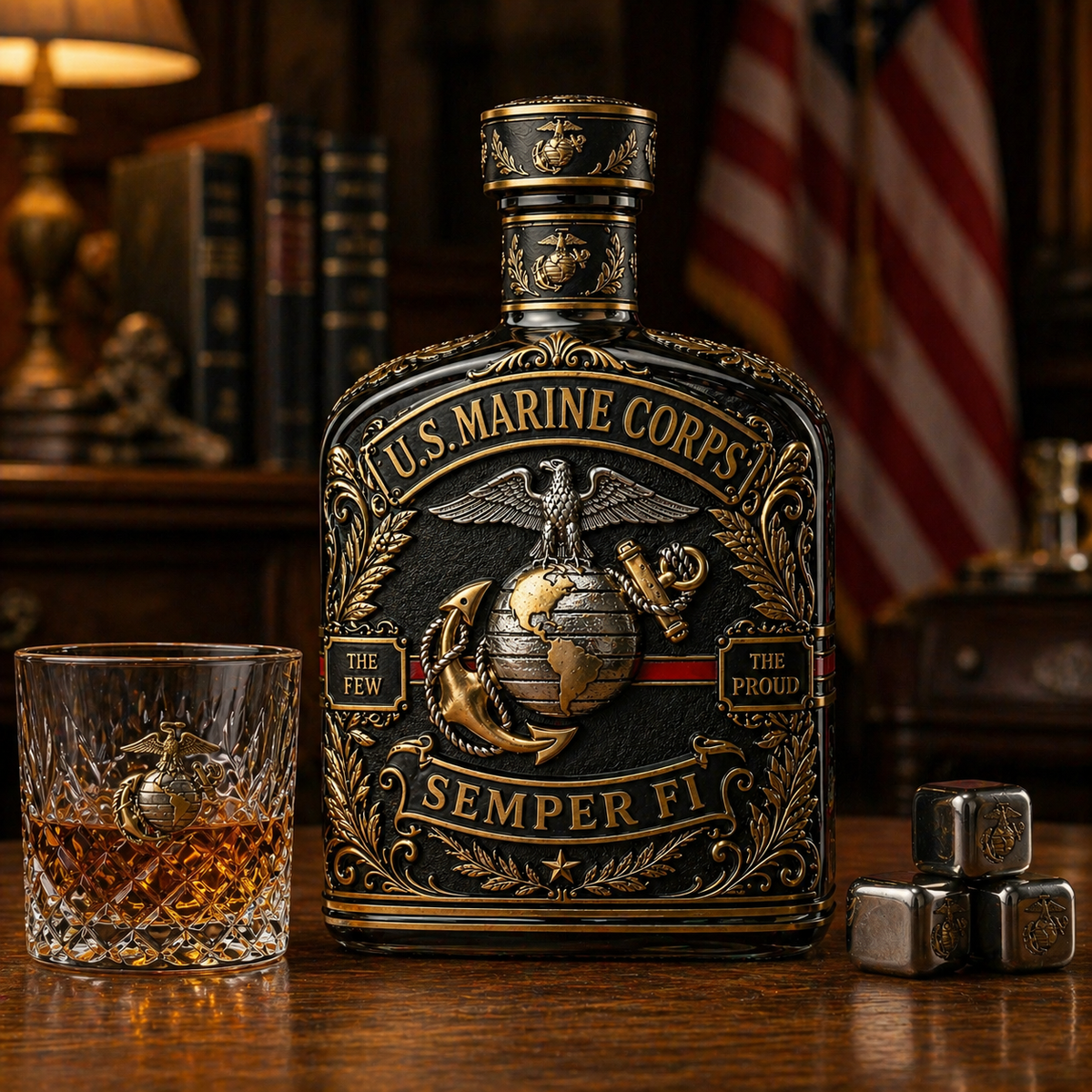 BattleGlory – Botella de colección del Cuerpo de Marines de los EE. UU.