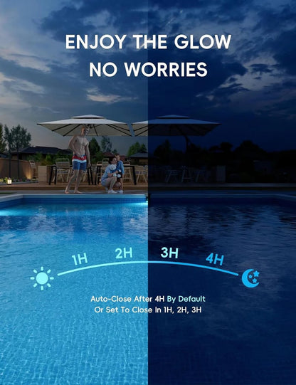 PoolShine – Luz ambiental junto a la piscina con energía solar