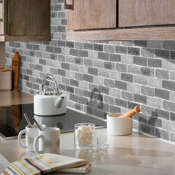 BrickCraft - Papel pintado autoadhesivo 3D con diseño de ladrillo