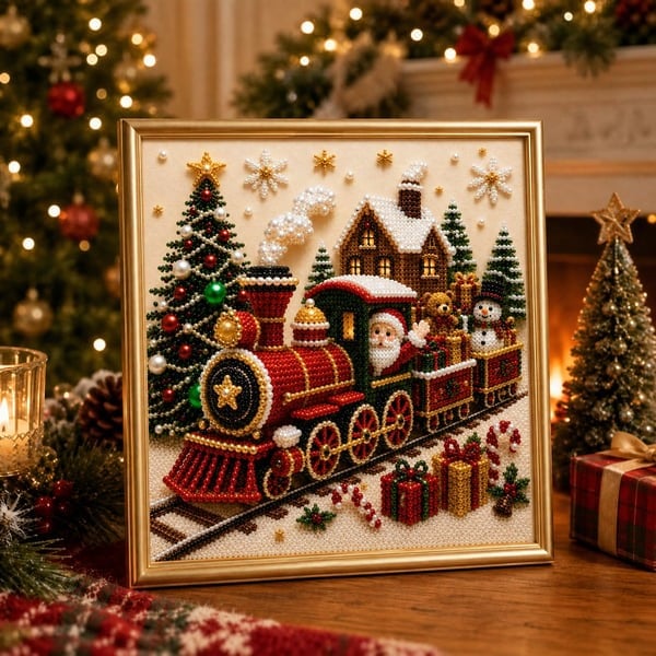 PearlCraft – Kit de pintura de diamante 3D premium de Navidad