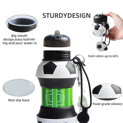 SportSip – Vaso de silicona plegable con forma de pelota deportiva