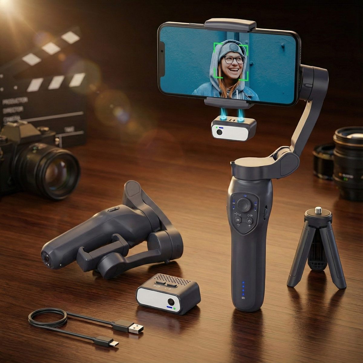 VibeShot: estabilizador con inteligencia artificial y seguimiento inteligente