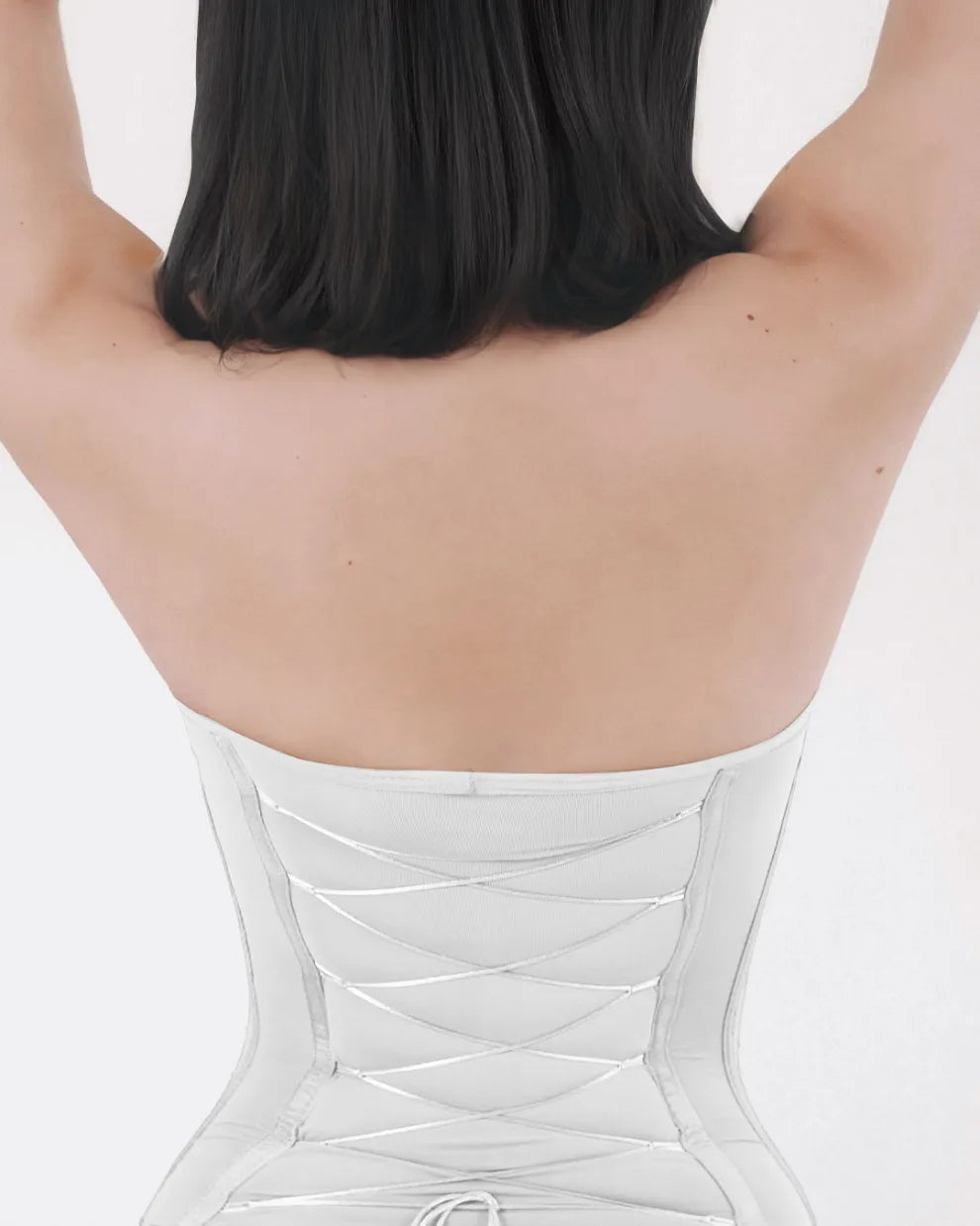 CurveLuxe – Nahtloser Tanga-Body mit Schnürung am Rücken