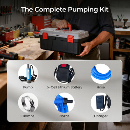 PowerPump Elite – Kit de transferencia de aceite y agua