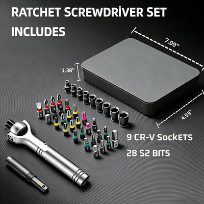 MagnaFix – Präzisions-Magnet-Ratschenschraubendreher-Set