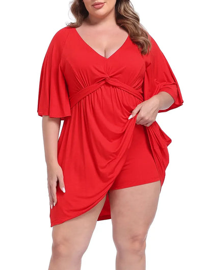 CurvaBelle - Vestido corto de talla grande