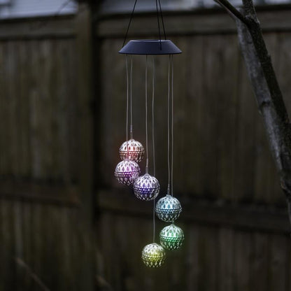 LunaBreeze Chime – Amuleto de Luz Solar para Jardín Resistente a la Intemperie