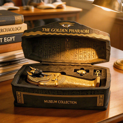 PharaohGuard – Colección de Sarcófagos Anubis Dorado