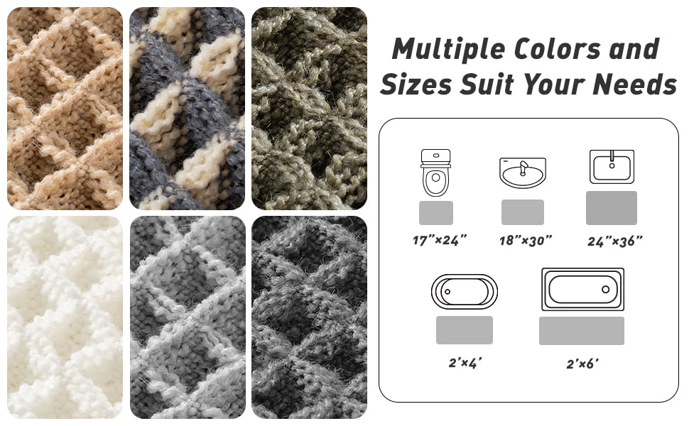 WaffleCloud – Alfombrilla de baño ultra absorbente