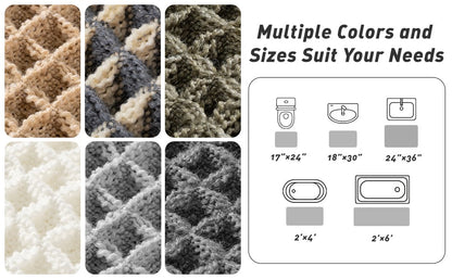 WaffleCloud – Alfombrilla de baño ultra absorbente
