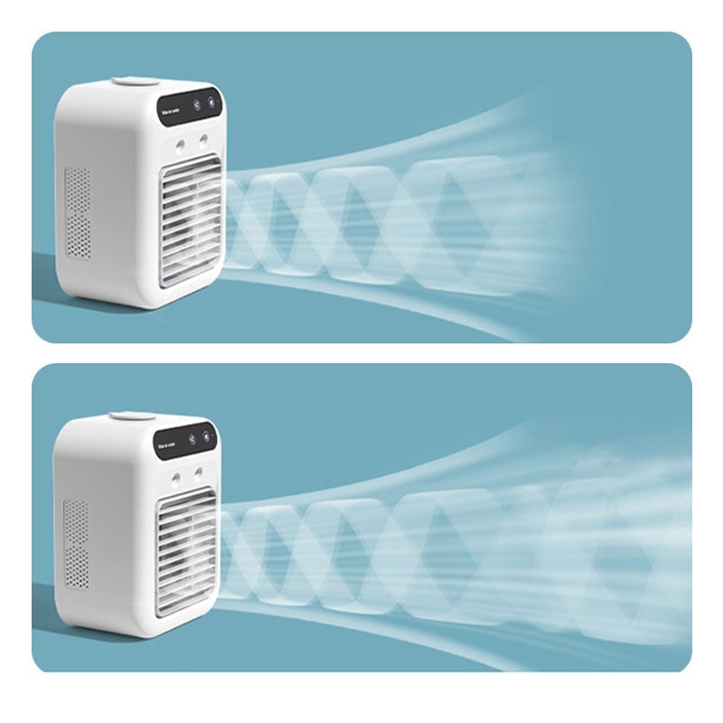 BreezeMist – Mini Ventilador Rociador Refrigerante