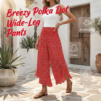 AeriFlow – Pantalones de pernera ancha y tiro alto fluidos
