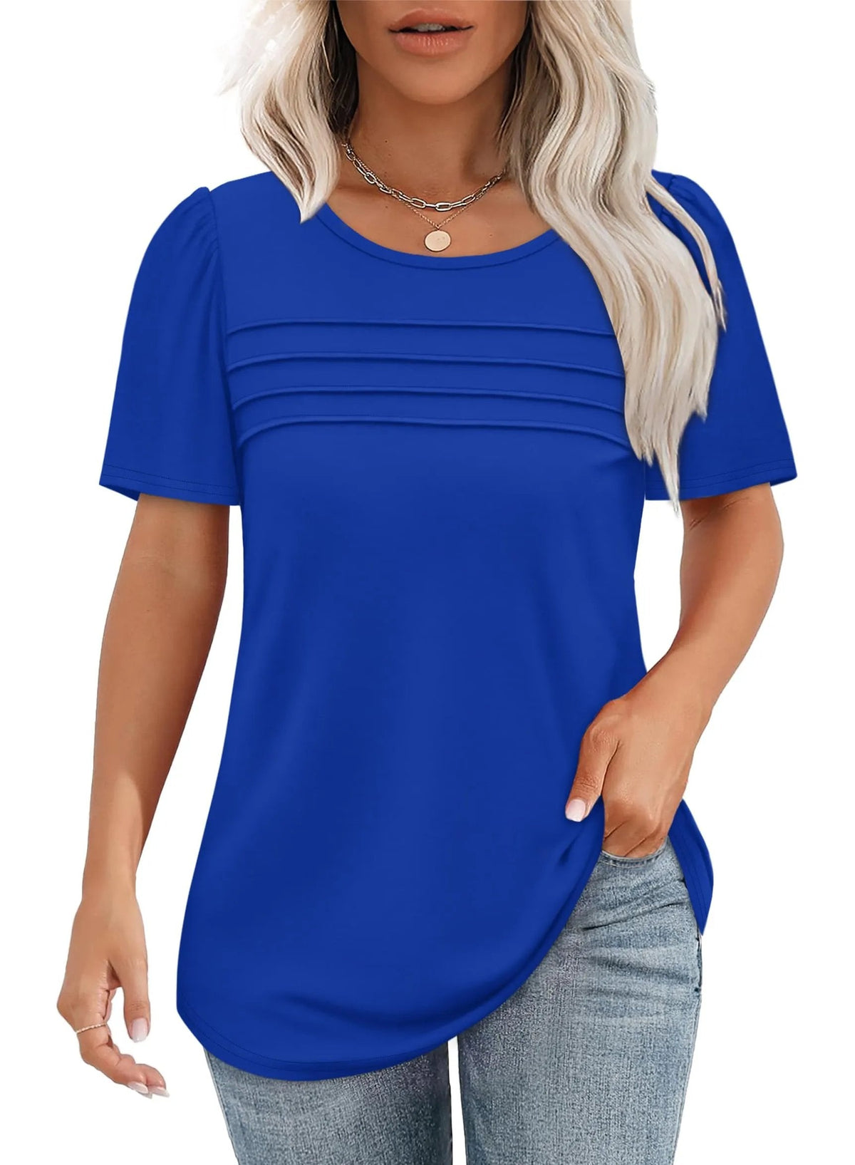 AirSilk – Camiseta de moda plisada ligera