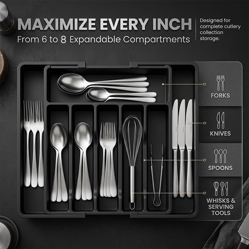 TidyChef – Erweiterbarer Besteckkasten für die Küche