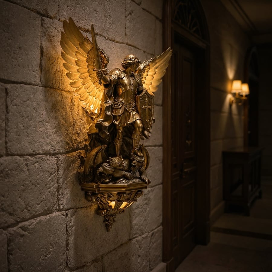 CelestialGuard – Erzengel Michael LED-Wandleuchte