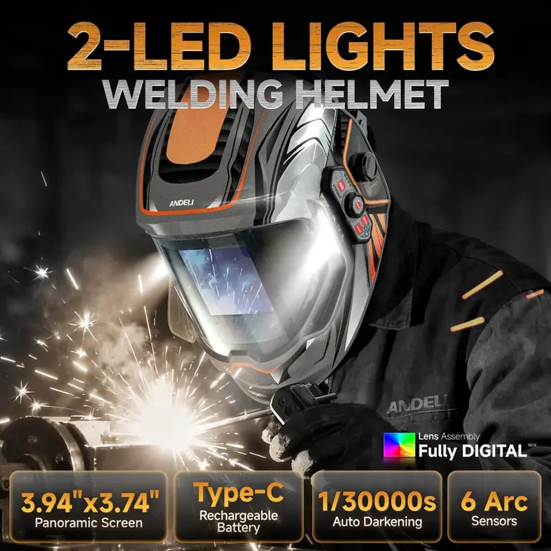 WeldVision Elite – Casco inteligente de 6 sensores