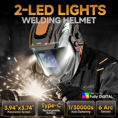 WeldVision Elite – Casco inteligente de 6 sensores
