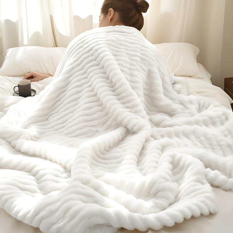 CozyStripe – Manta de rayas ultrasuave