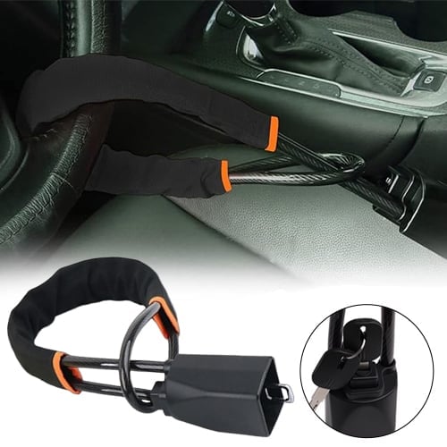 DriveDefender | Sistema antirrobo para coche con bloqueo del cinturón de seguridad y el volante