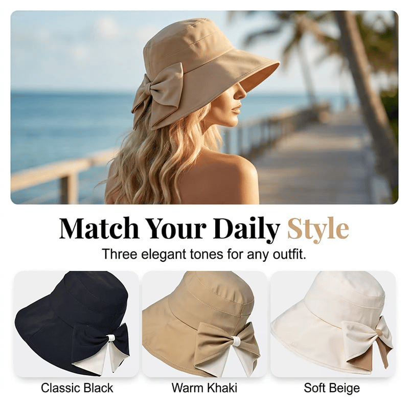 BowBreeze – Sombrero Elegante de Ala Ancha con Protección Solar