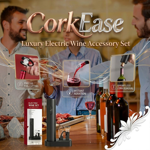 CorkEase – Set de Accesorios Eléctricos de Lujo para Vino