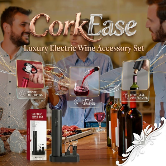 CorkEase – Set de Accesorios Eléctricos de Lujo para Vino