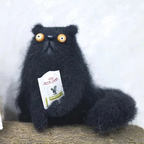 CurioCat - Figura de lana suave