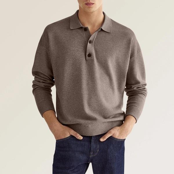 Men's Long-Sleeve Field Polo Shirt | ALEVITA