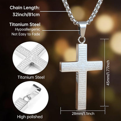 FaithScript – Collar con crucifijo "El Padrenuestro"