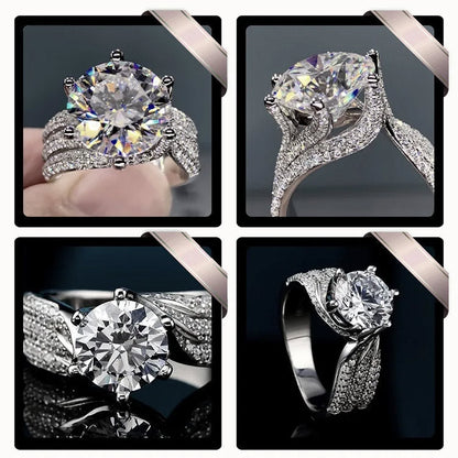RomaBrilliance – Elegante Anillo de Moissanita de 5 Quilates