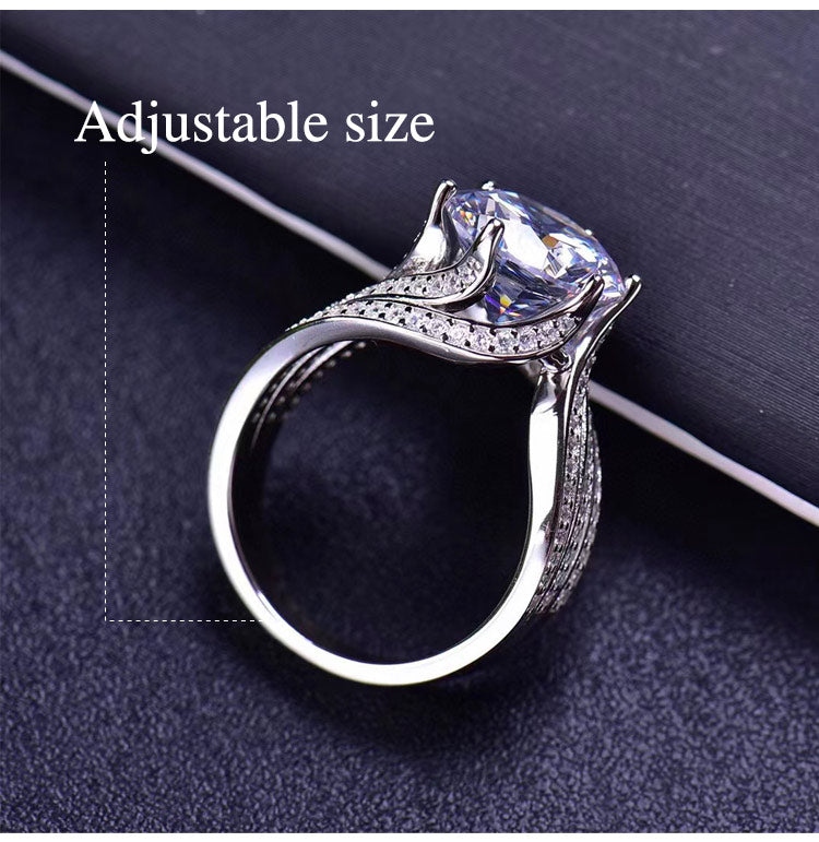 RomaBrilliance – Elegante Anillo de Moissanita de 5 Quilates