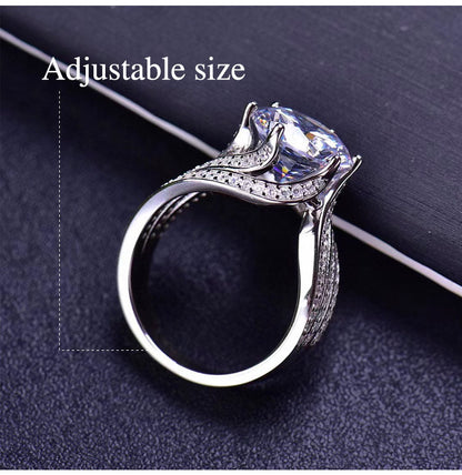 RomaBrilliance – Elegante Anillo de Moissanita de 5 Quilates