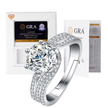RomaBrilliance – Elegante Anillo de Moissanita de 5 Quilates