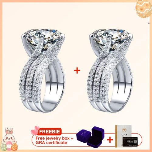 RomaBrilliance – Elegante Anillo de Moissanita de 5 Quilates