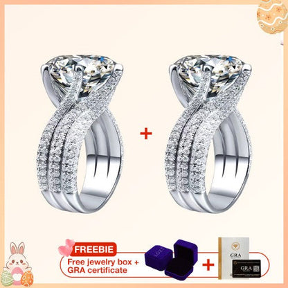 RomaBrilliance – Elegante Anillo de Moissanita de 5 Quilates