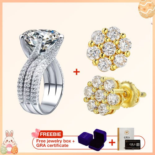 RomaBrilliance – Elegante Anillo de Moissanita de 5 Quilates