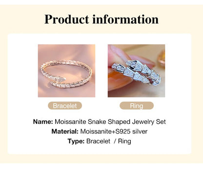 SerpentGlow – Pulsera de brazalete abierto con forma de serpiente de circonita