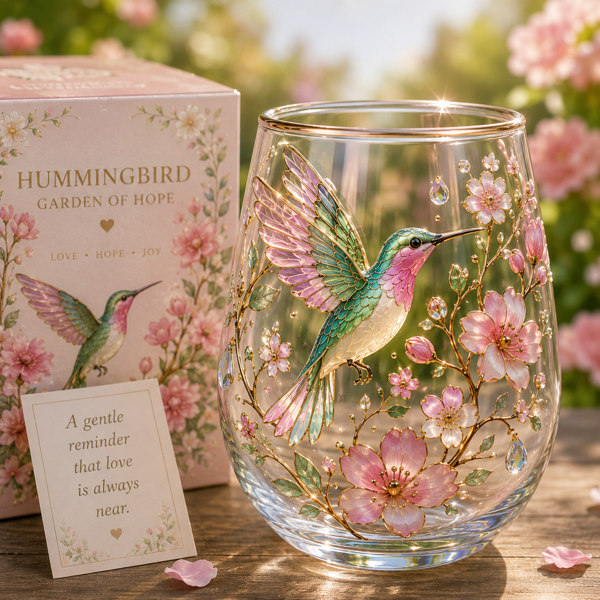 MorningMuse – Elegante Vaso para Té Colibrí