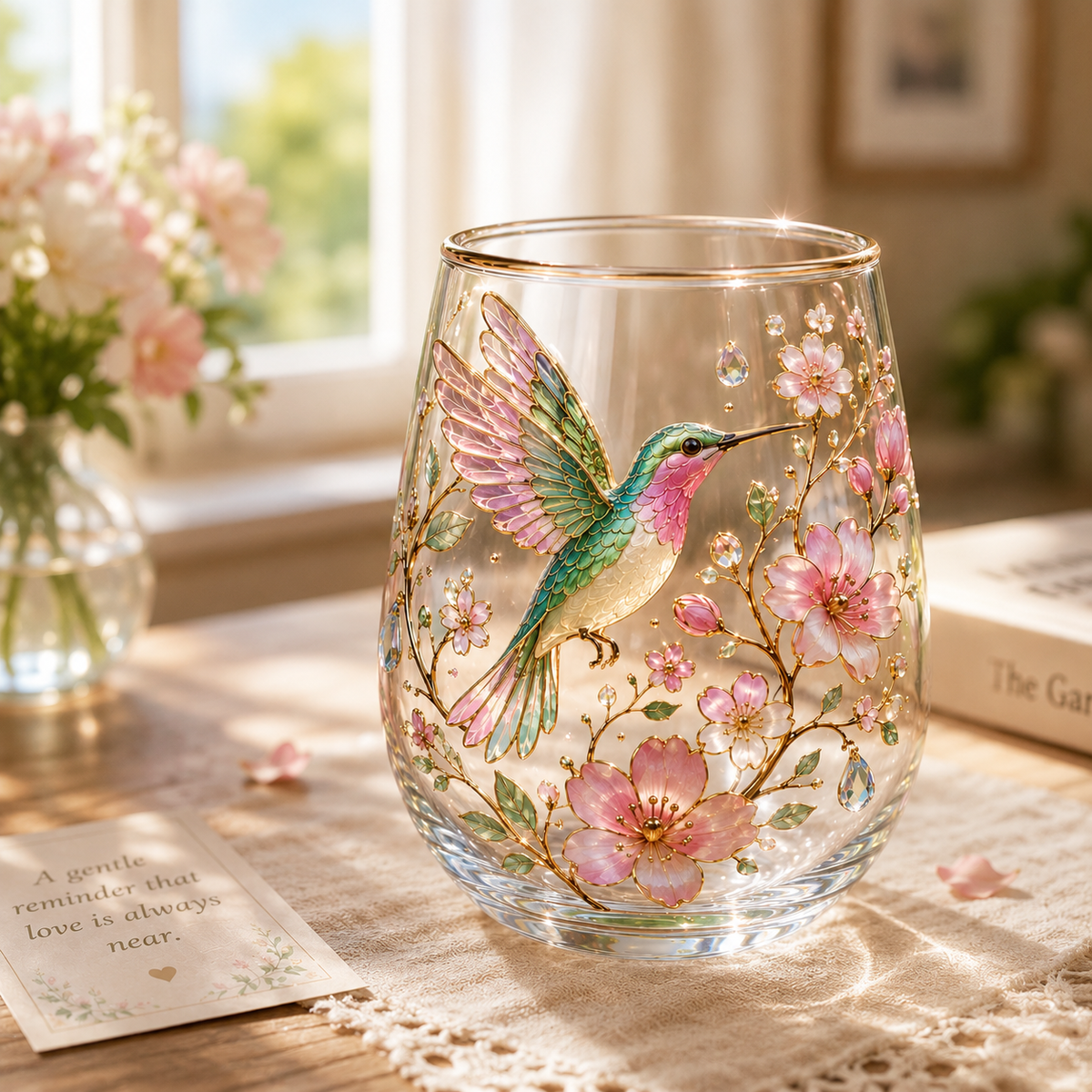 MorningMuse – Elegante Vaso para Té Colibrí