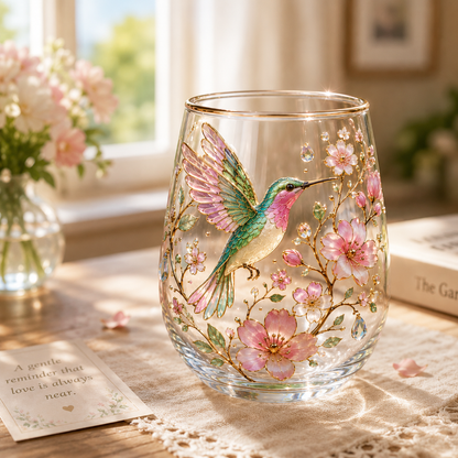 MorningMuse – Elegante Vaso para Té Colibrí