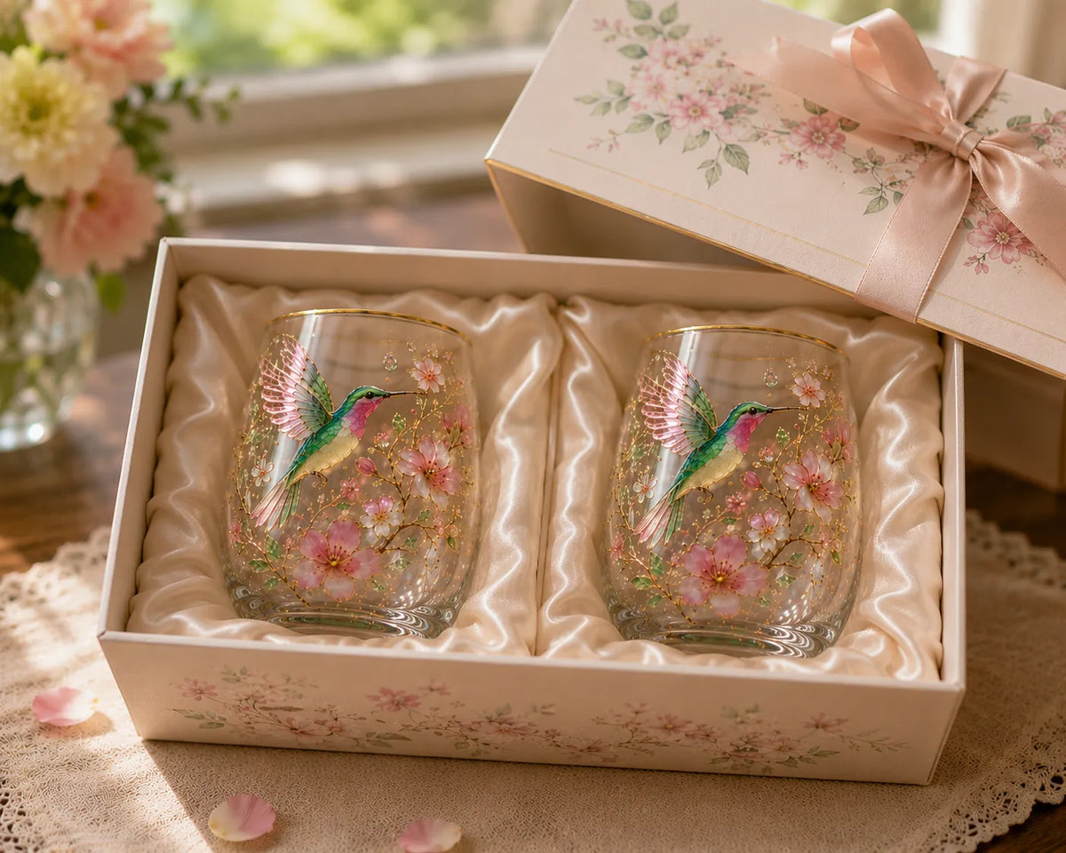 MorningMuse – Elegante Vaso para Té Colibrí