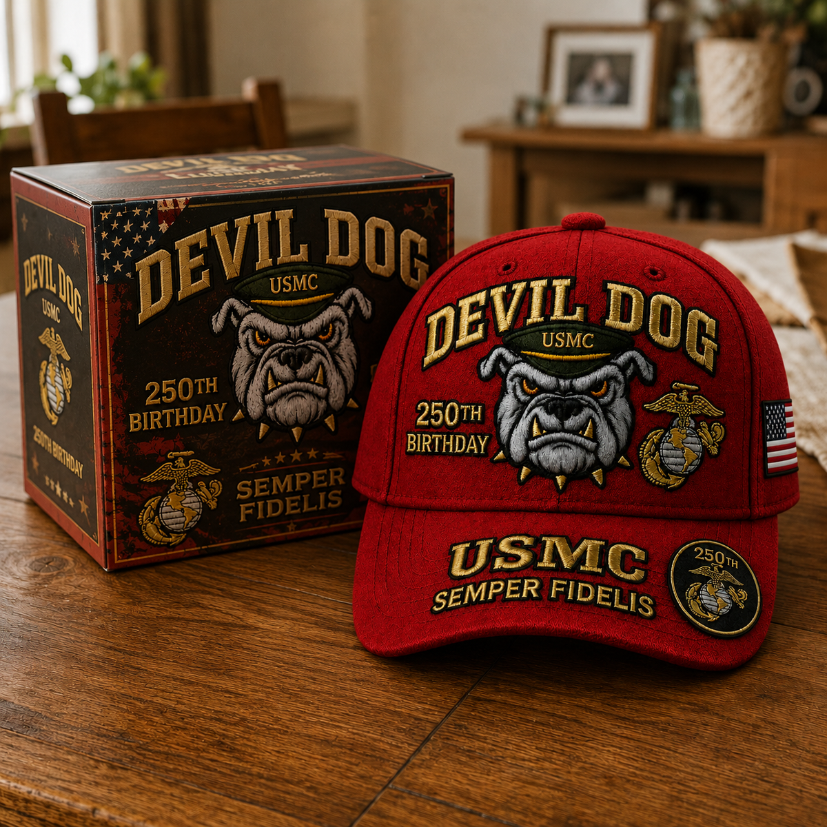 SemperValor – Gorra Bordada Herencia Devil Dog
