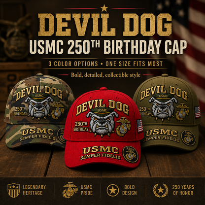 SemperValor – Gorra Bordada Herencia Devil Dog