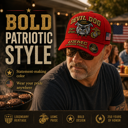 SemperValor – Gorra Bordada Herencia Devil Dog
