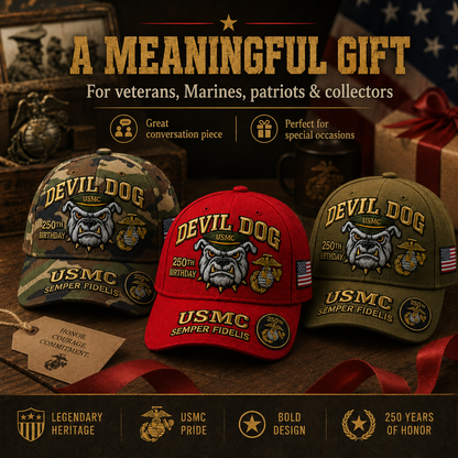 SemperValor – Gorra Bordada Herencia Devil Dog